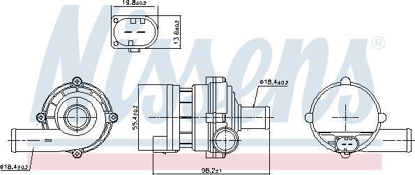 Nissens 832169 - Additional Water Pump www.autospares.lv