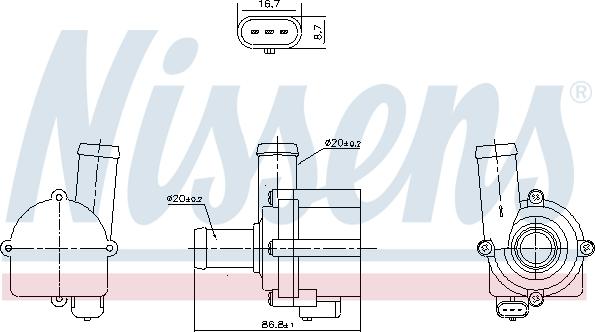 Nissens 832121 - Ūdenssūknis www.autospares.lv