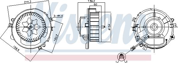 Nissens 87525 - Salona ventilators www.autospares.lv