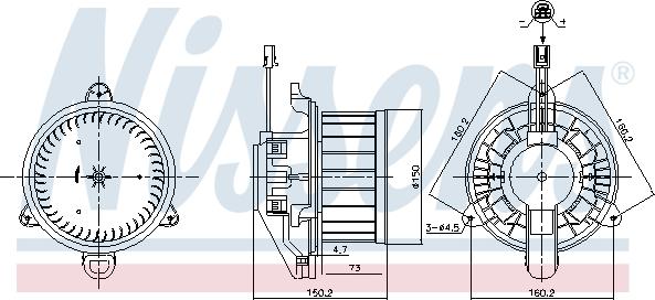 Nissens 87579 - Interior Blower www.autospares.lv