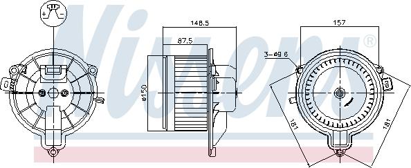 Nissens 87572 - Salona ventilators www.autospares.lv