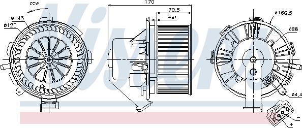 Nissens 87105 - Salona ventilators www.autospares.lv