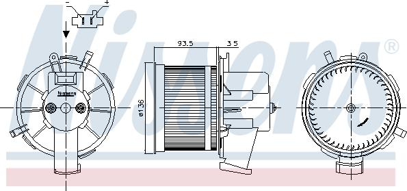 Nissens 87301 - Salona ventilators www.autospares.lv