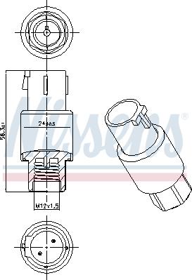 Nissens 301001 - Spiediena slēdzis, Gaisa kondicionēšanas sistēma autospares.lv