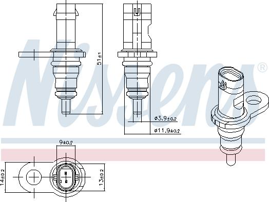 Nissens 207067 - Devējs, Dzesēšanas šķidruma temperatūra www.autospares.lv