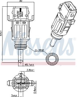 Nissens 207010 - Devējs, Dzesēšanas šķidruma temperatūra www.autospares.lv