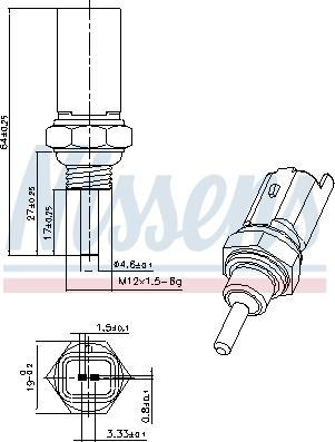 Nissens 207034 - Devējs, Dzesēšanas šķidruma temperatūra www.autospares.lv