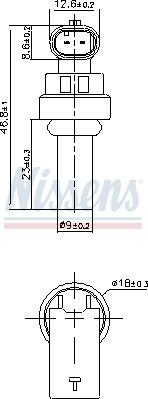 Nissens 207035 - Devējs, Dzesēšanas šķidruma temperatūra www.autospares.lv