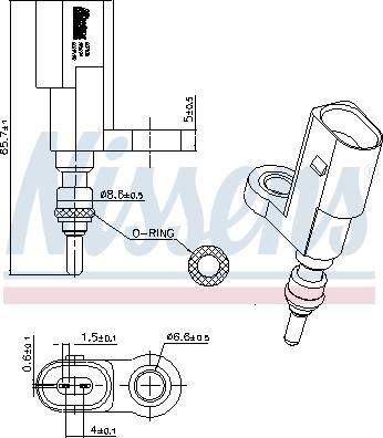 Nissens 207030 - Devējs, Dzesēšanas šķidruma temperatūra www.autospares.lv