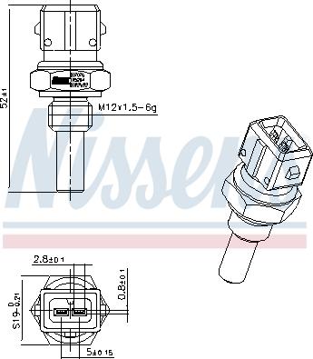 Nissens 207076 - Devējs, Dzesēšanas šķidruma temperatūra www.autospares.lv