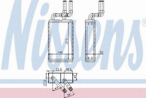 Nissens 73454 - Siltummainis, Salona apsilde www.autospares.lv