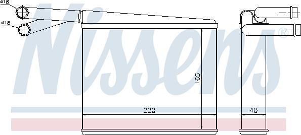 Nissens 72043 - Heat Exchanger, interior heating www.autospares.lv