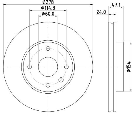 Nisshinbo ND6025K - Brake Disc www.autospares.lv