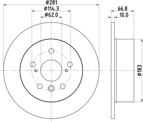 Nisshinbo ND1113K - Bremžu diski autospares.lv