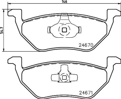 Textar TX0867 - Bremžu uzliku kompl., Disku bremzes www.autospares.lv