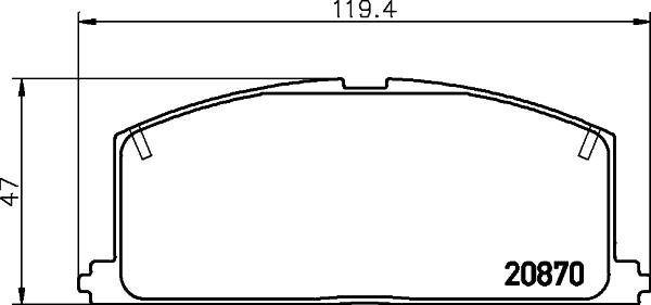 Nisshinbo NP1001 - Brake Pad Set, disc brake www.autospares.lv