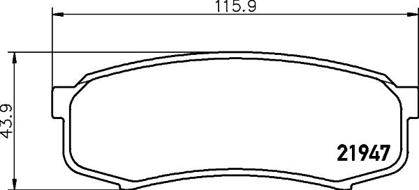 Nisshinbo NP1008 - Brake Pad Set, disc brake www.autospares.lv