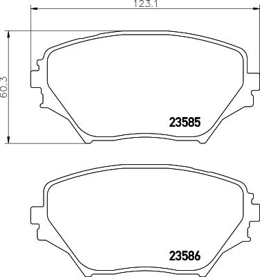 Nisshinbo NP1036 - Brake Pad Set, disc brake www.autospares.lv