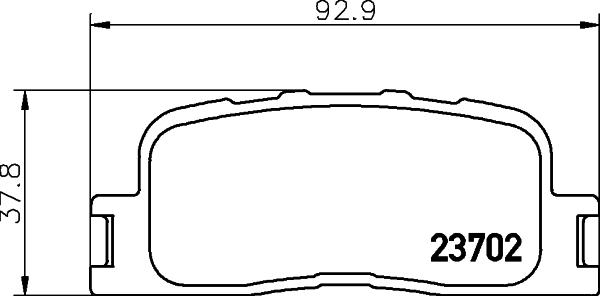 Nisshinbo NP1030 - Brake Pad Set, disc brake www.autospares.lv