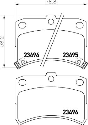 Nisshinbo NP1101 - Bremžu uzliku kompl., Disku bremzes www.autospares.lv