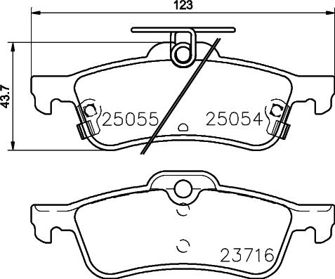 Nisshinbo NP8041 - Bremžu uzliku kompl., Disku bremzes autospares.lv