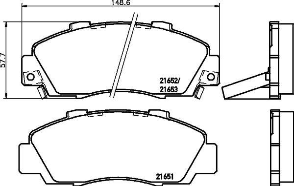 Nisshinbo NP8003 - Тормозные колодки, дисковые, комплект www.autospares.lv