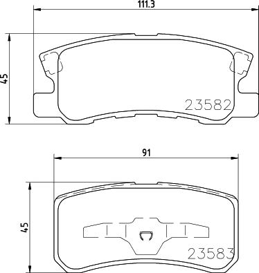 Nisshinbo NP3004 - Brake Pad Set, disc brake www.autospares.lv