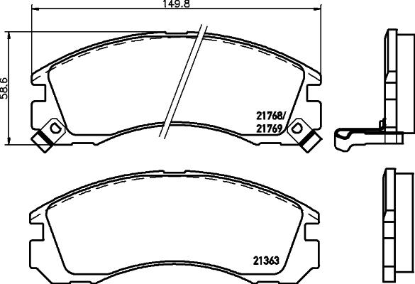 Nisshinbo NP3001 - Bremžu uzliku kompl., Disku bremzes www.autospares.lv