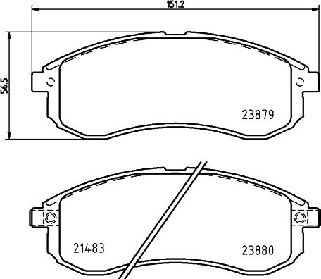 Nisshinbo NP3039 - Brake Pad Set, disc brake www.autospares.lv