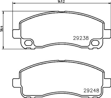 Nisshinbo NP3022 - Bremžu uzliku kompl., Disku bremzes www.autospares.lv