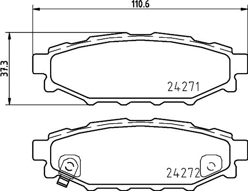 Nisshinbo NP7006 - Brake Pad Set, disc brake www.autospares.lv