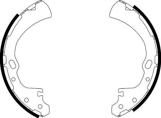 Nisshinbo NS2001 - Brake Shoe Set www.autospares.lv