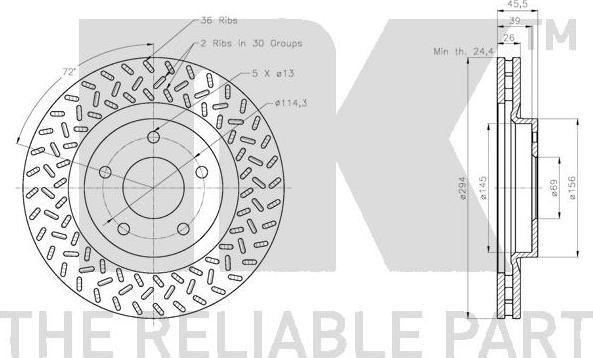 NK 319329 - Bremžu diski www.autospares.lv