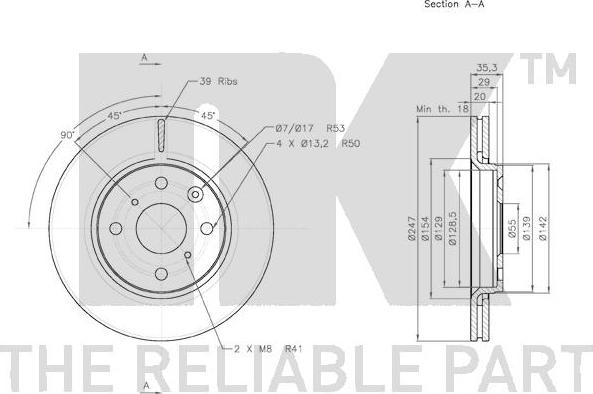 NK 3145102 - Bremžu diski www.autospares.lv