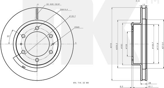 NK 3145184 - Bremžu diski www.autospares.lv