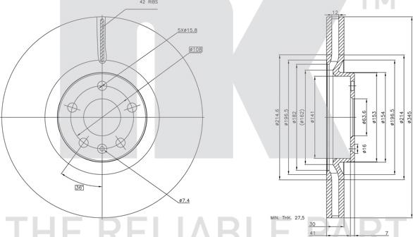 NK 314870 - Bremžu diski www.autospares.lv