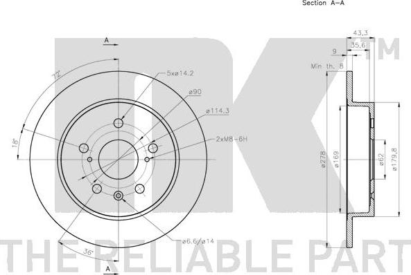 NK 315223 - Bremžu diski www.autospares.lv