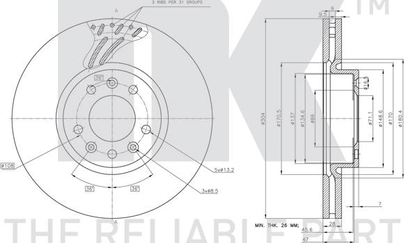 NK 311961 - Bremžu diski www.autospares.lv