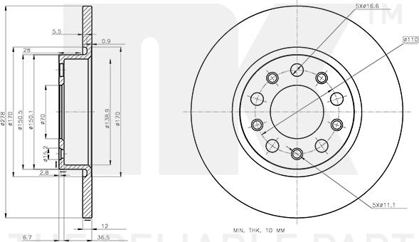 NK 311032 - Bremžu diski www.autospares.lv