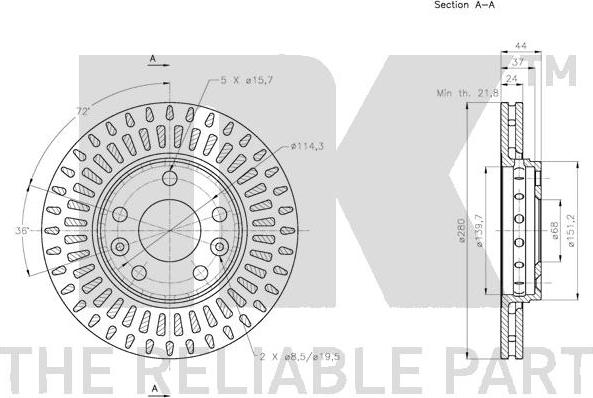 NK 313970 - Bremžu diski www.autospares.lv