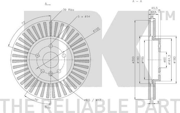 NK 313684 - Bremžu diski www.autospares.lv