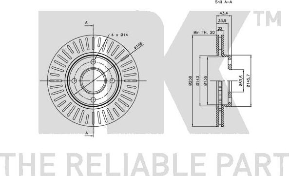 NK 312549 - Bremžu diski www.autospares.lv