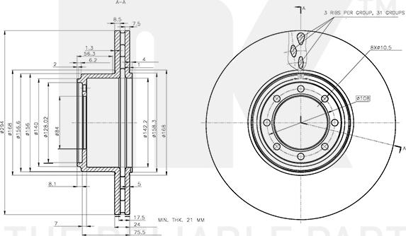 NK 312355 - Bremžu diski www.autospares.lv