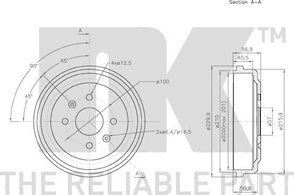 NK 255005 - Тормозной барабан www.autospares.lv