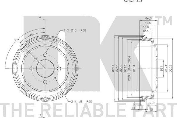 NK 253006 - Bremžu trumulis autospares.lv