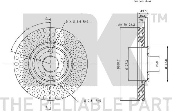 NK 209942 - Brake Disc www.autospares.lv