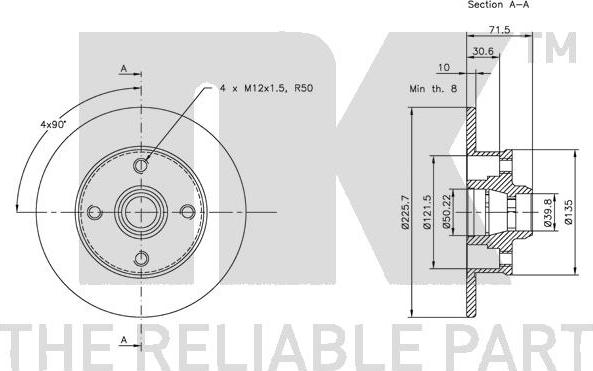 NK 209935 - Bremžu diski www.autospares.lv