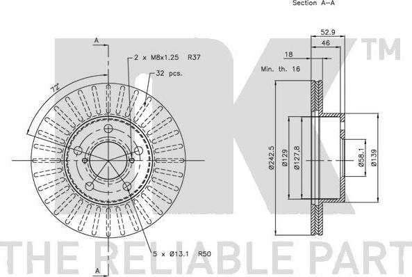 NK 204409 - Brake Disc www.autospares.lv