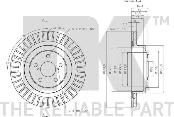 NK 314414 - Bremžu diski www.autospares.lv