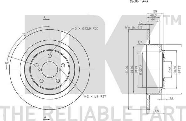 NK 314415 - Bremžu diski www.autospares.lv